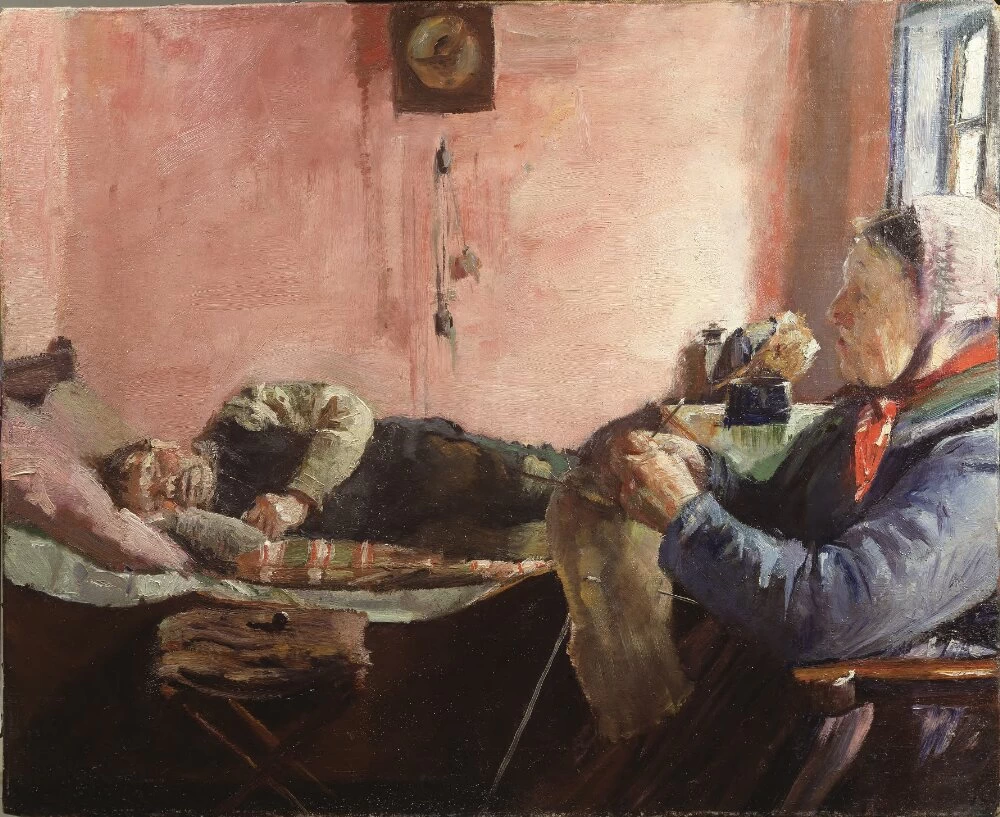Interno di una casa di pescatori a Skagen, Danimarca - Nasjonalmuseet for kunst, arkitektur og design, Oslo